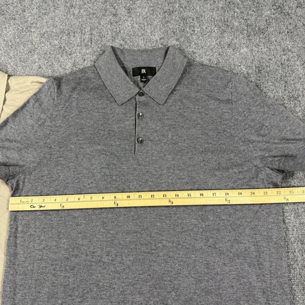 Banana Republic Cashmere Silk Polo Shirt Mens Large Bundle Lot Of 2 Luxury Knit